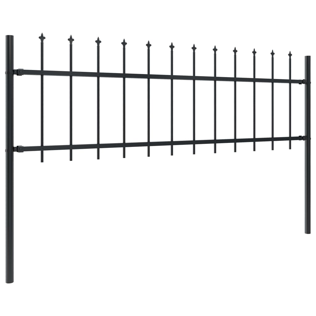 Gartenzaun mit Speerspitzen Zaunelemente Metallzaun Stahl Türzaun Sichtschutz - Bild 3 von 92
