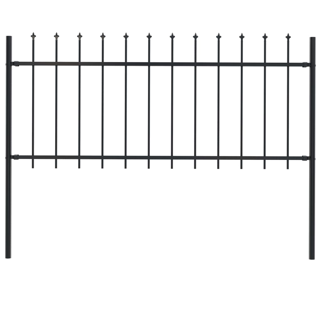 Gartenzaun mit Speerspitzen Zaunelemente Metallzaun Stahl Türzaun Sichtschutz - Bild 18 von 92