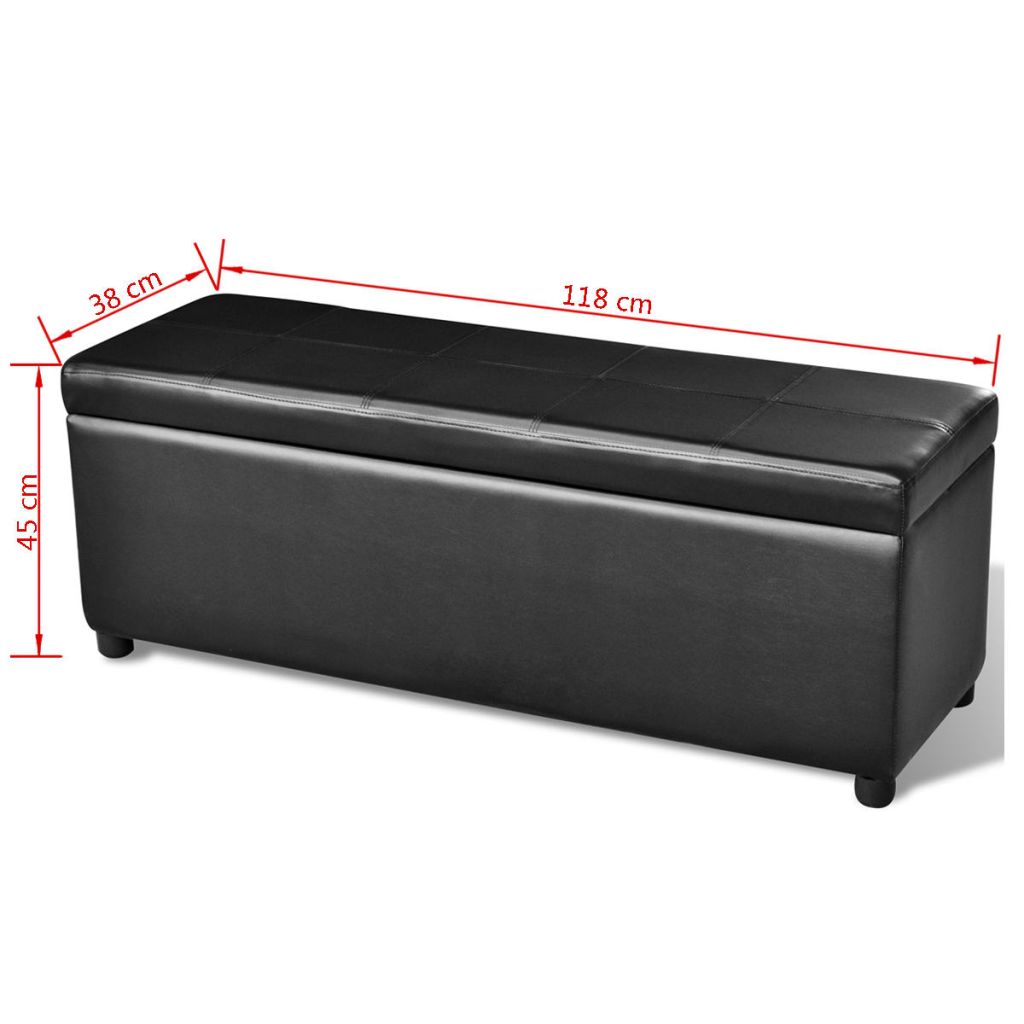 Kunstleder Sitzhocker Sitzwürfel Sitzbank Aufbewahrungsbox Ottomane Fußbank - Bild 12 von 42
