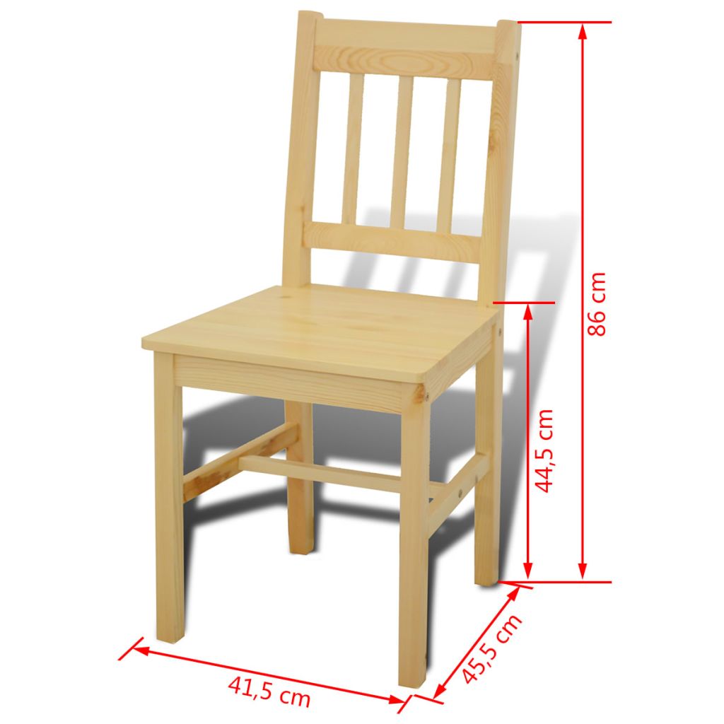 5 Pieces Wooden Dining Table with 4 Chairs Kitchen Dinner Set Home Furniture US