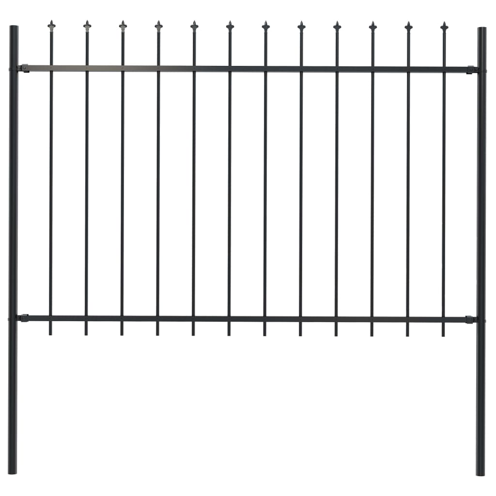 Gartenzaun mit Speerspitzen Zaunelemente Metallzaun Stahl Türzaun Sichtschutz - Bild 55 von 92