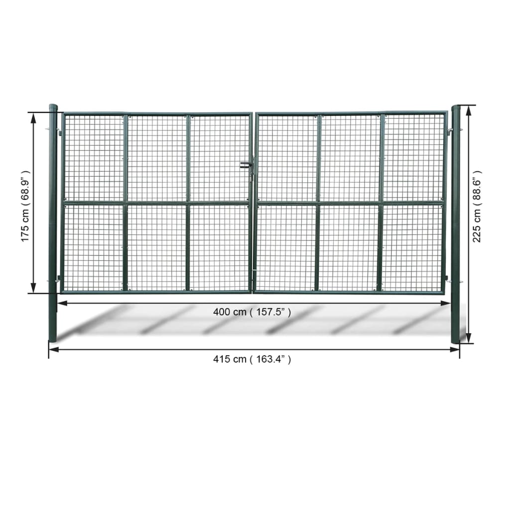 Doppeltor Zauntor Gartentor Gartenpforte Doppelflügeltor Tür Hoftor Industrietor - Bild 11 von 20