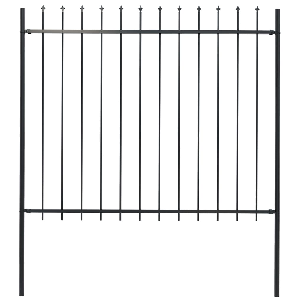 Gartenzaun mit Speerspitzen Zaunelemente Metallzaun Stahl Türzaun Sichtschutz - Bild 74 von 92