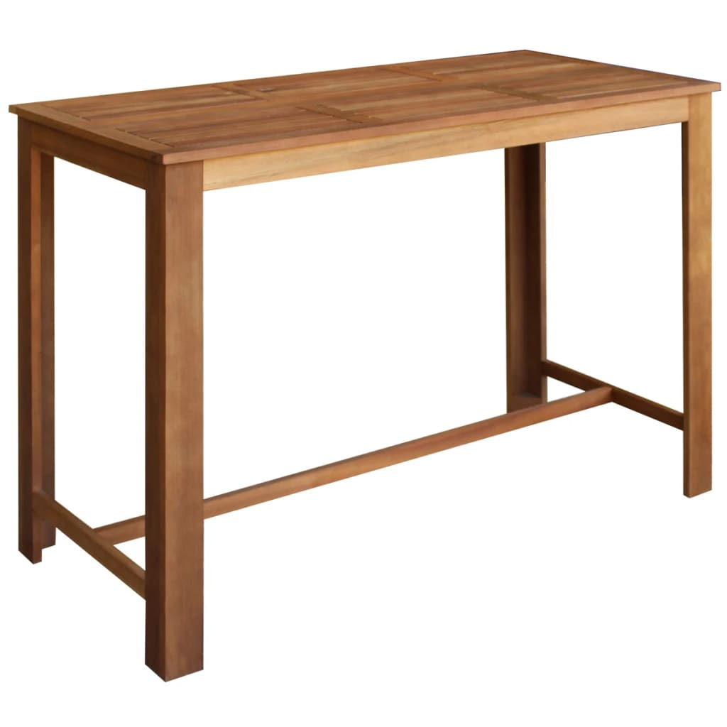 Solid Acacia Wood Bar Stools Chairs Table Set Breakfast Dining Cafe Kitchen Pub