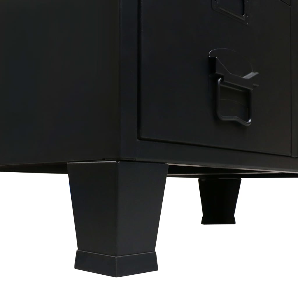 Industrie-Stil Umkleideschrank Metallschrank Metallspind Fächerschrank Schwarz - Bild 62 von 67