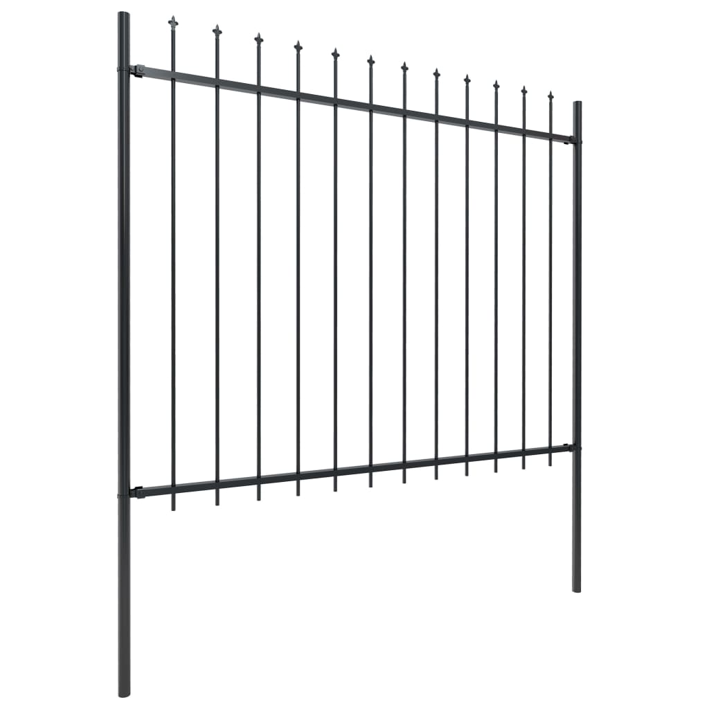 Gartenzaun mit Speerspitzen Zaunelemente Metallzaun Stahl Türzaun Sichtschutz - Bild 75 von 92