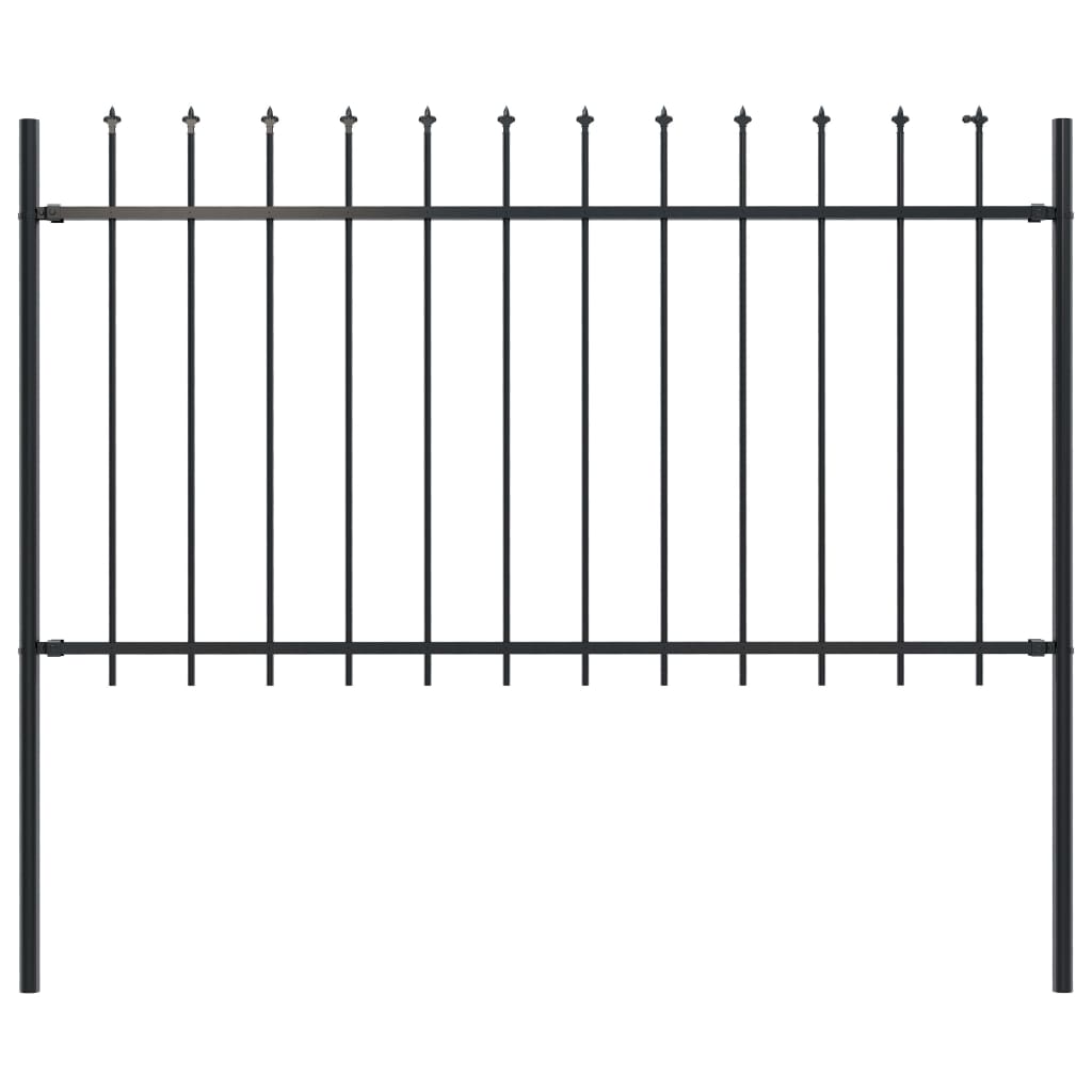 Gartenzaun mit Speerspitzen Zaunelemente Metallzaun Stahl Türzaun Sichtschutz - Bild 36 von 92