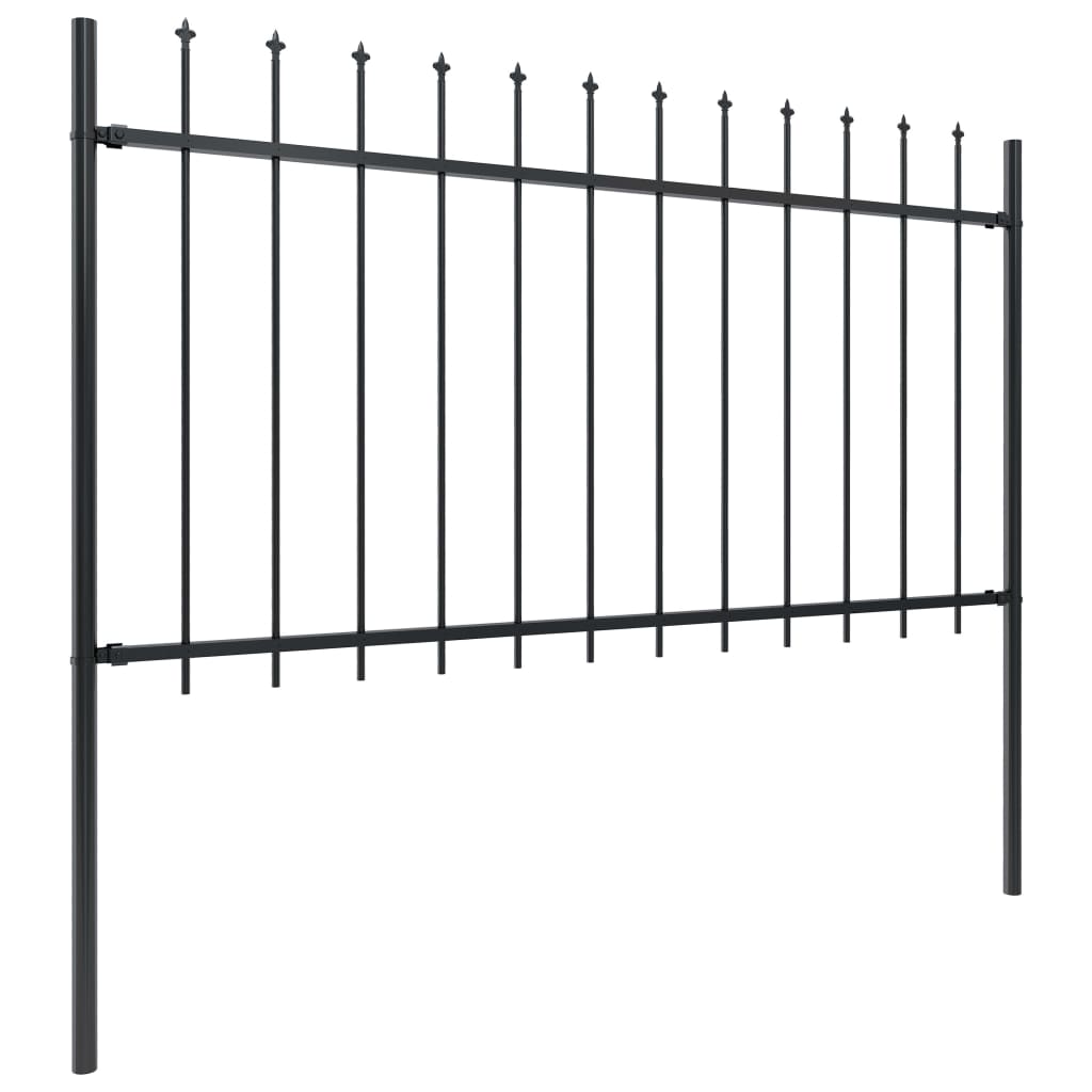 Gartenzaun mit Speerspitzen Zaunelemente Metallzaun Stahl Türzaun Sichtschutz - Bild 37 von 92