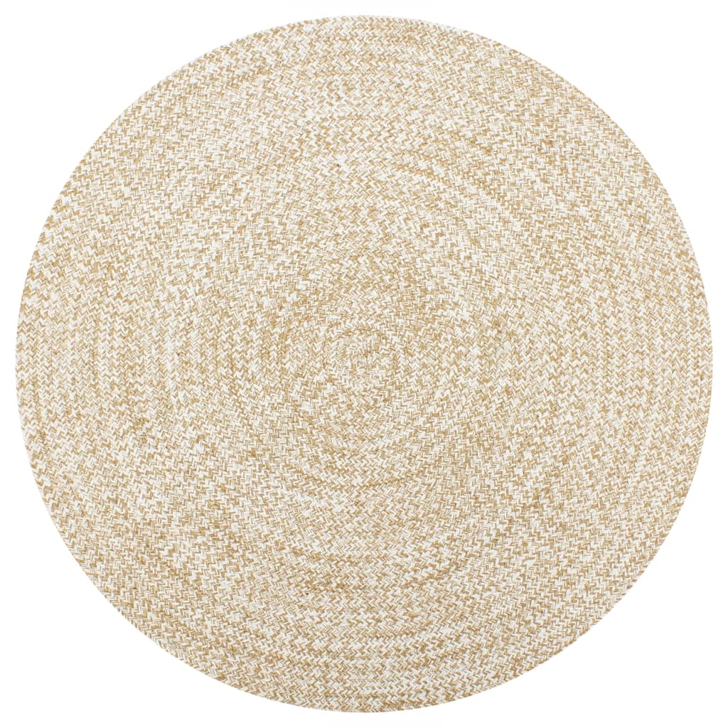 Antik Teppich Rund Handgefertigt Wohnzimmer Schlafzimmer Jute Läufer Fußmatte - Bild 16 von 17