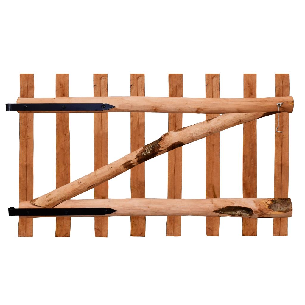 Gartentor Haselnuss Staketenzaun Holz Garten Zaun Tor Pforte Tür 60-150cm - Bild 33 von 61