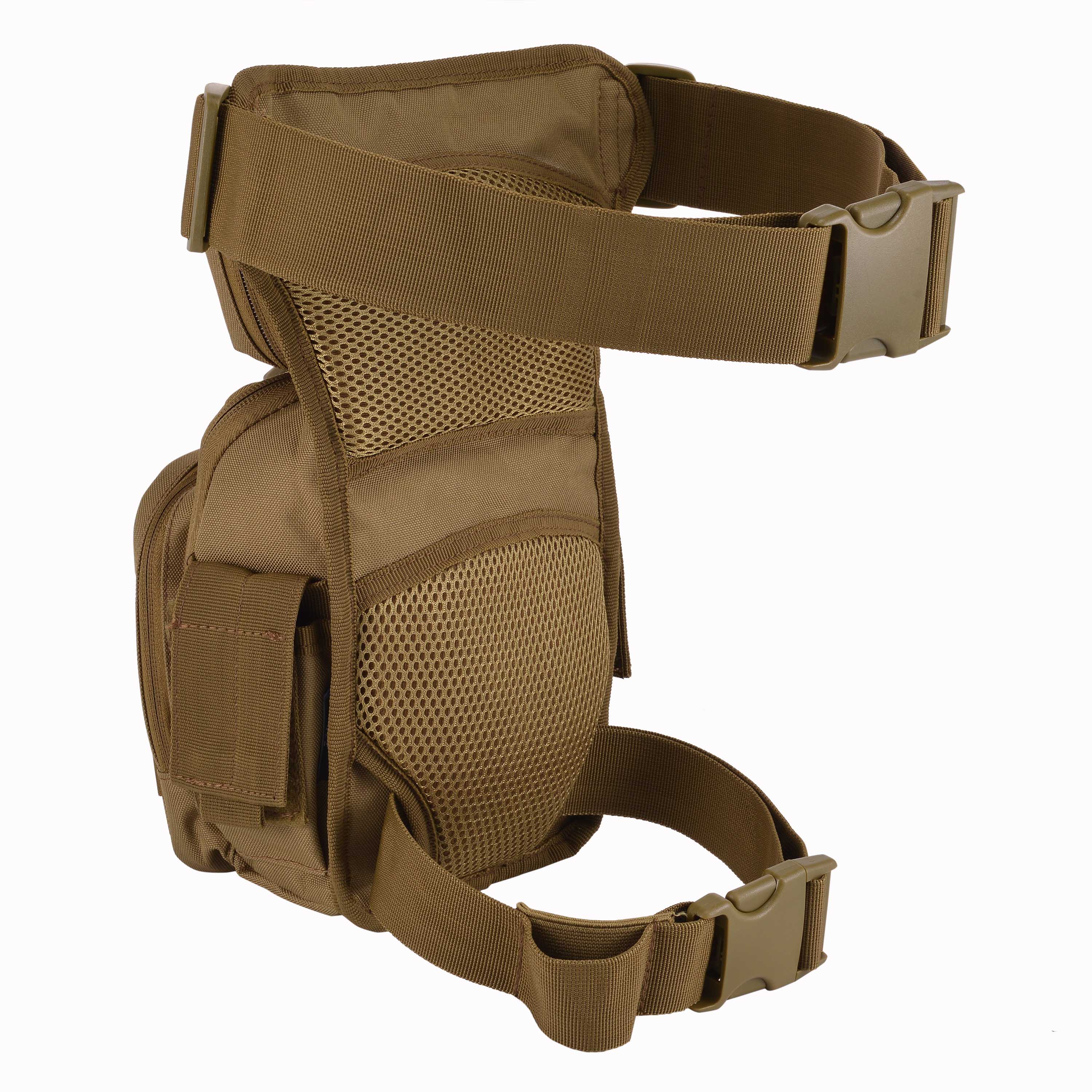 Military Tactical Drop Leg Bag Molle Men Motorcycle Outdoor Thigh Waist Belt Bag - Picture 4 of 21
