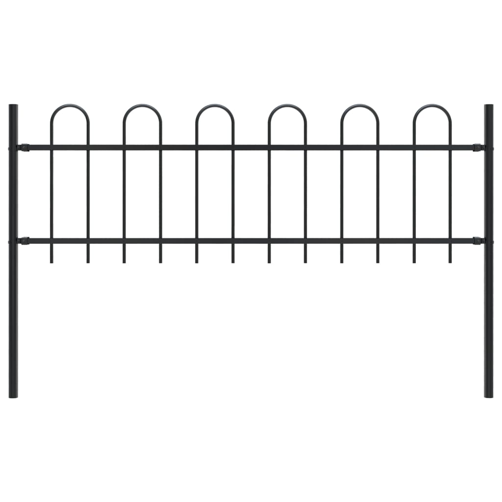 Gartenzaun Zaun Set Zaunelemente Metallzaun Tor mit Speerspitzen / Pfosten Eisen - Bild 41 von 45