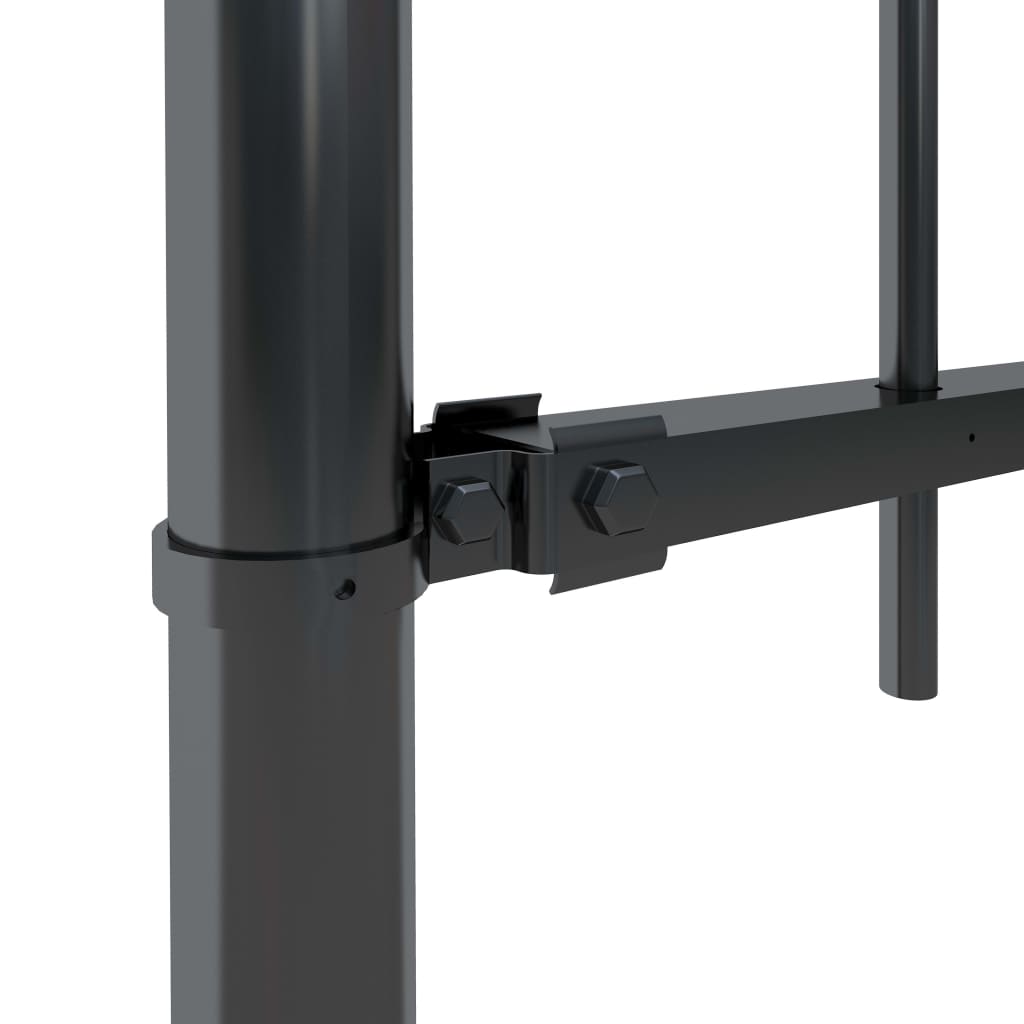 Gartenzaun Zaun Set Zaunelemente Metallzaun Tor mit Speerspitzen / Pfosten Eisen - Bild 44 von 45