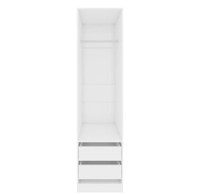 Kleiderschrank mit 2 Schubladen Holz Kleiderständer Flurschrank Hochschrank - Bild 30 von 56