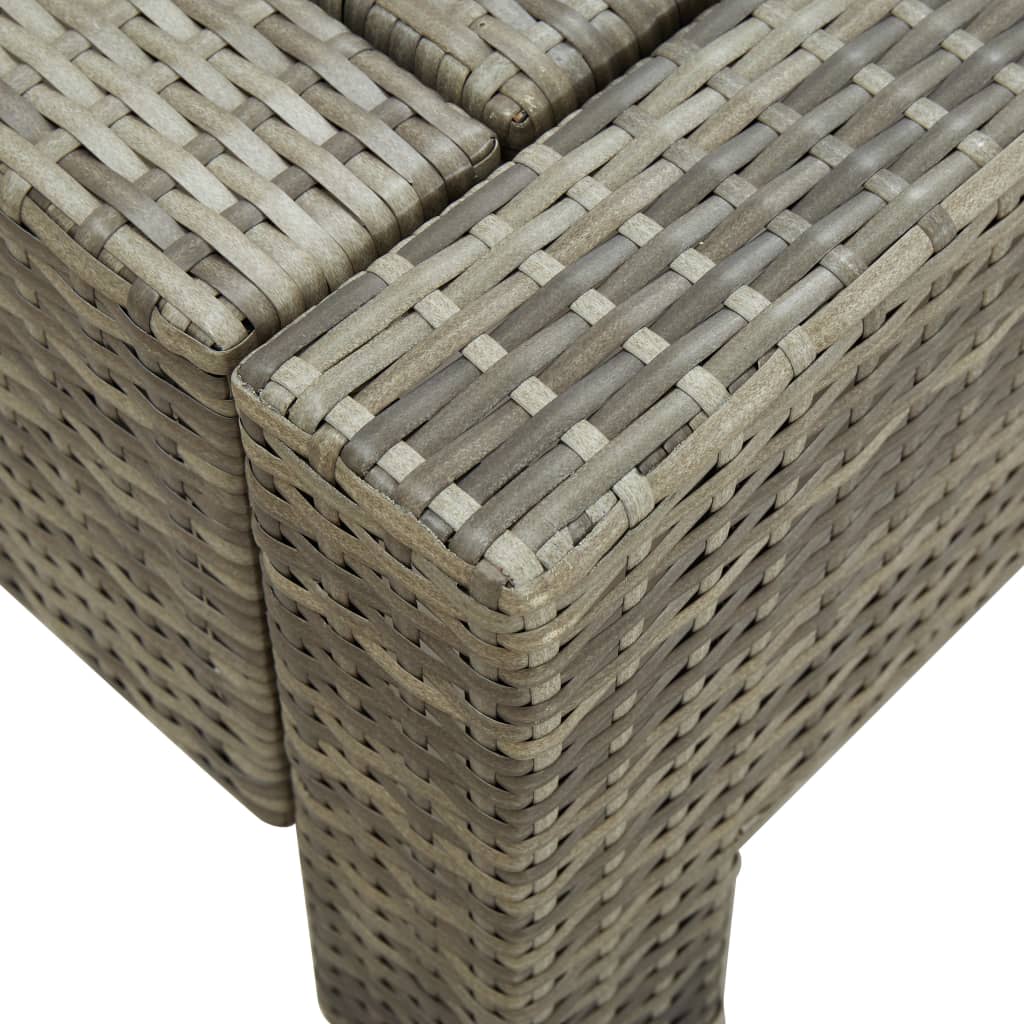 Sonnenliege Tagesbett Poly Rattan Doppelliege Gartenliege 2-Personen Liege - Bild 9 von 41