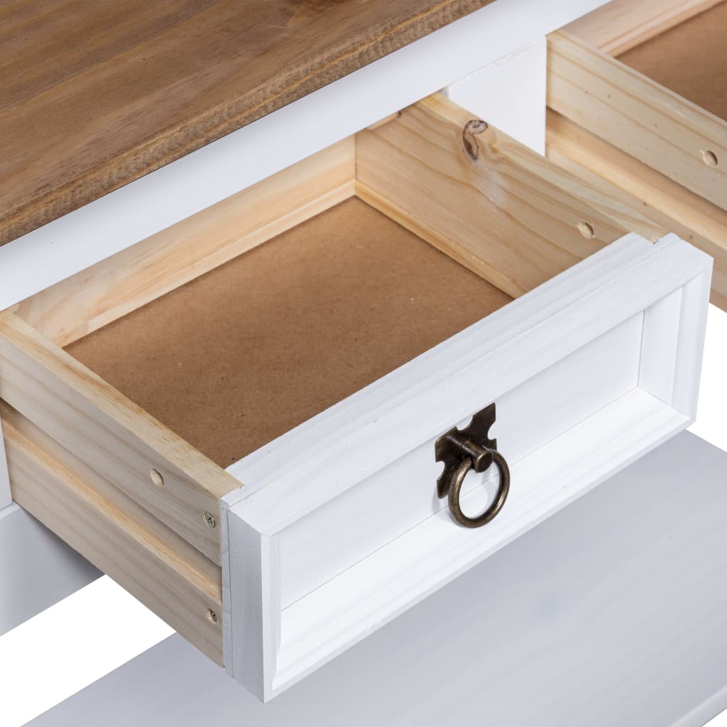 Rustic Mexican Pine Wood Corona Waxed Furniture Home White Body and Brown Top - Picture 80 of 87