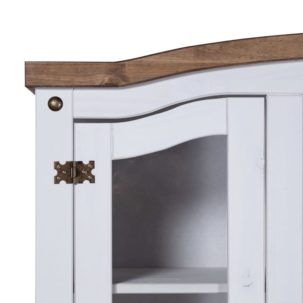 Rustic Mexican Pine Wood Corona Waxed Furniture Home White Body and Brown Top - Picture 86 of 87