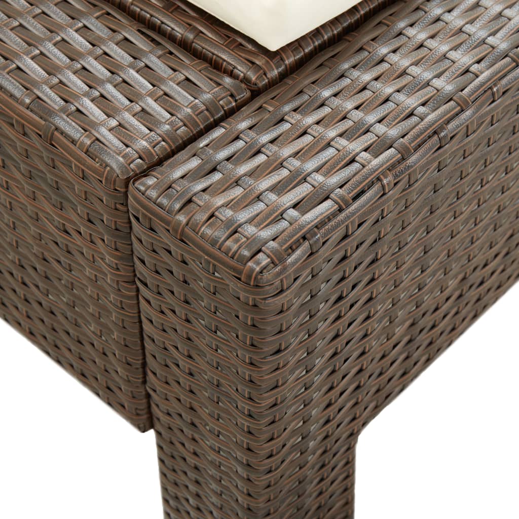 Sonnenliege Tagesbett Poly Rattan Doppelliege Gartenliege 2-Personen Liege - Bild 20 von 41