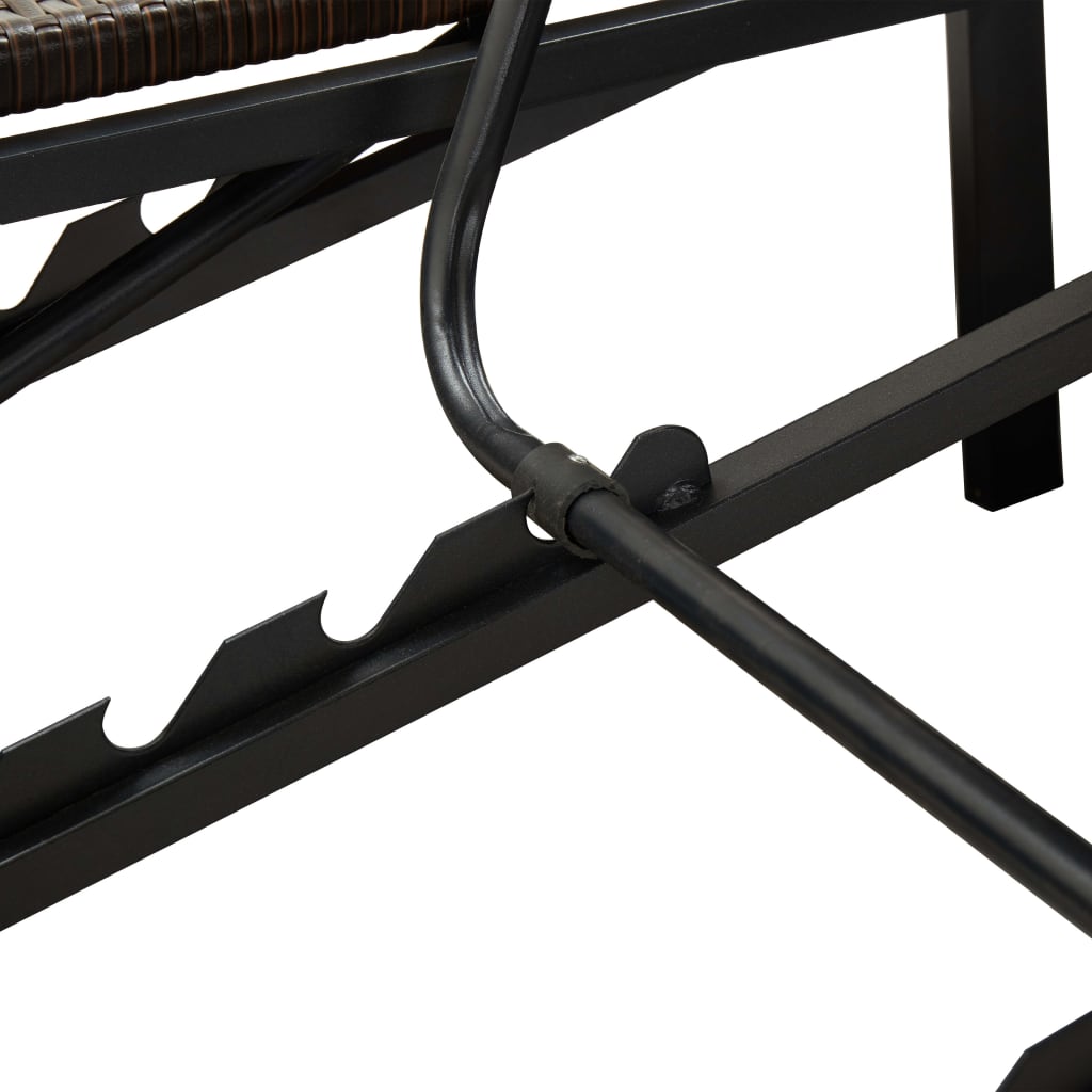 Sonnenliege Tagesbett Poly Rattan Doppelliege Gartenliege 2-Personen Liege - Bild 21 von 41