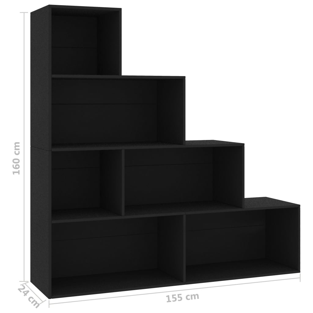 Treppenregal Raumteiler Bücherregal 6 Fächer Stufenregal Treppe Spanplatte DE - Bild 63 von 63