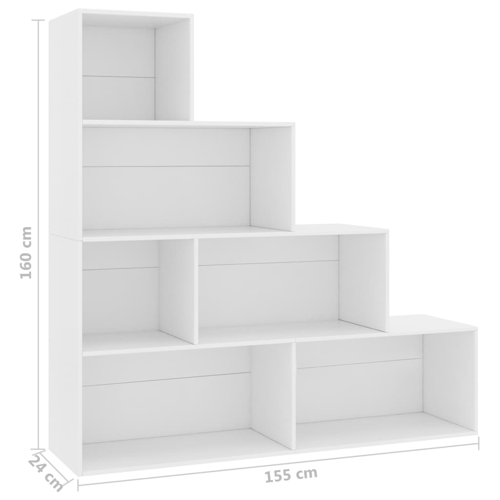 Treppenregal Raumteiler Bücherregal 6 Fächer Stufenregal Treppe Spanplatte DE - Bild 39 von 63