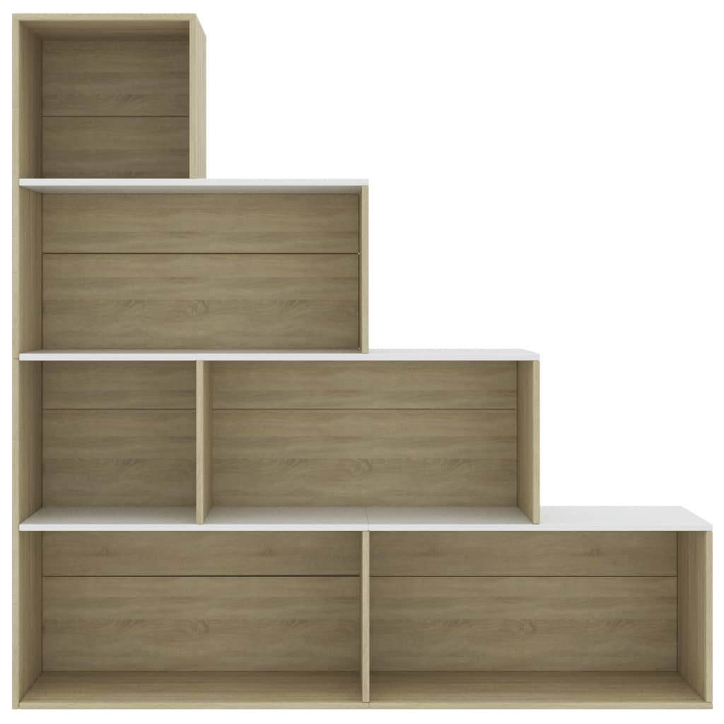 Treppenregal Raumteiler Bücherregal 6 Fächer Stufenregal Treppe Spanplatte DE - Bild 49 von 63