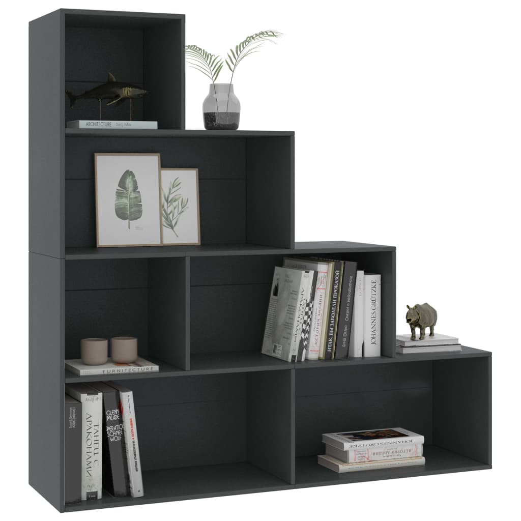 Treppenregal Raumteiler Bücherregal 6 Fächer Stufenregal Treppe Spanplatte DE - Bild 42 von 63