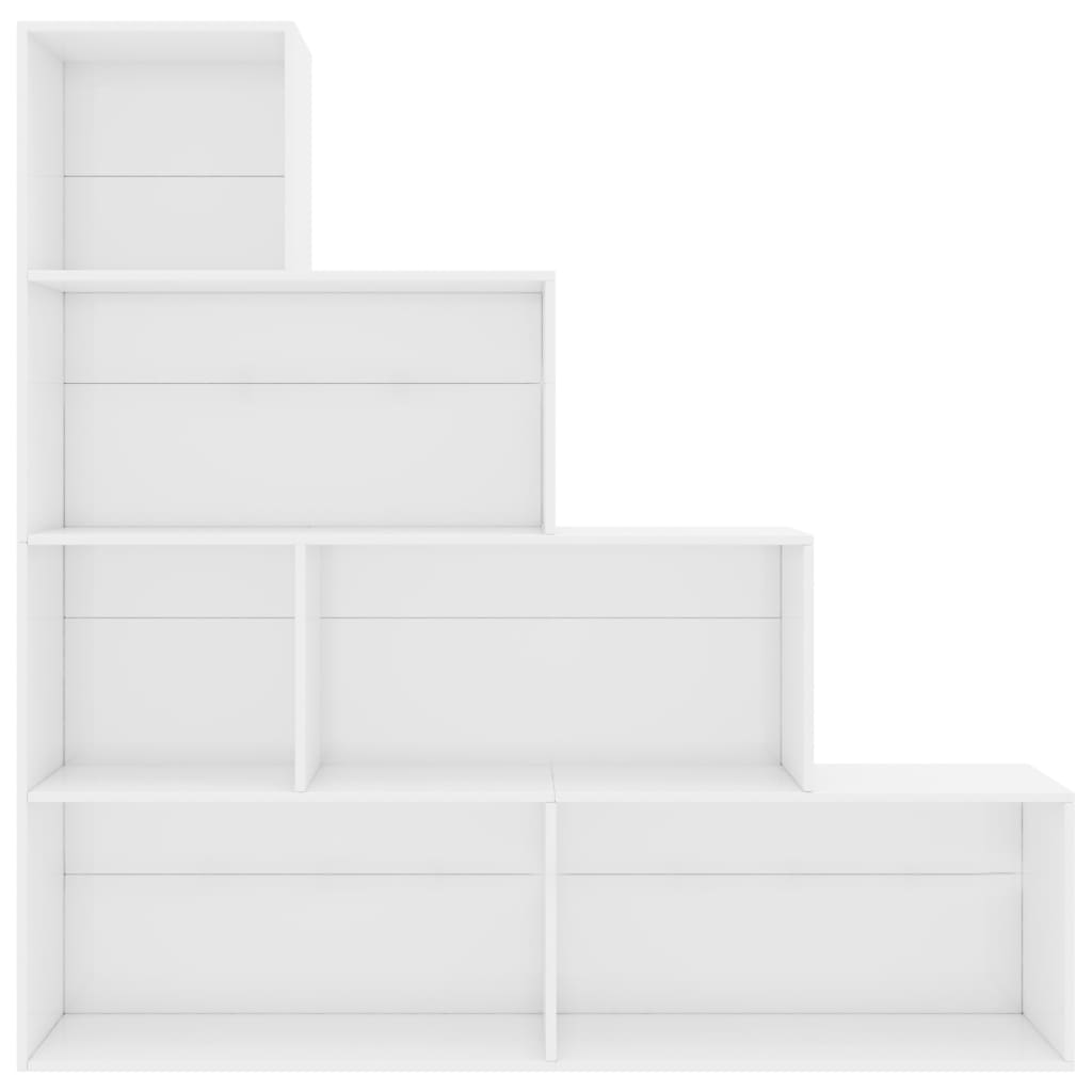 Treppenregal Raumteiler Bücherregal 6 Fächer Stufenregal Treppe Spanplatte DE - Bild 25 von 63