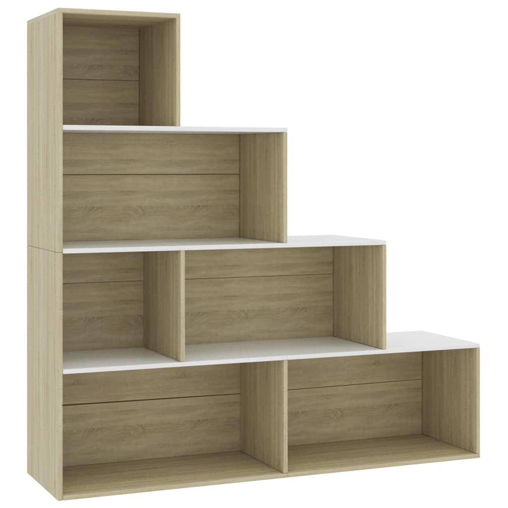 Treppenregal Raumteiler Bücherregal 6 Fächer Stufenregal Treppe Spanplatte DE - Bild 47 von 63