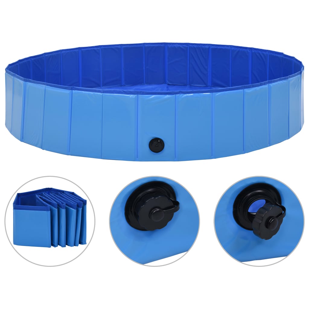 Hundepool Faltbar PVC Hunde Swimmingpool Schwimmbecken Planschbecken Ø80-300 cm - Bild 10 von 17