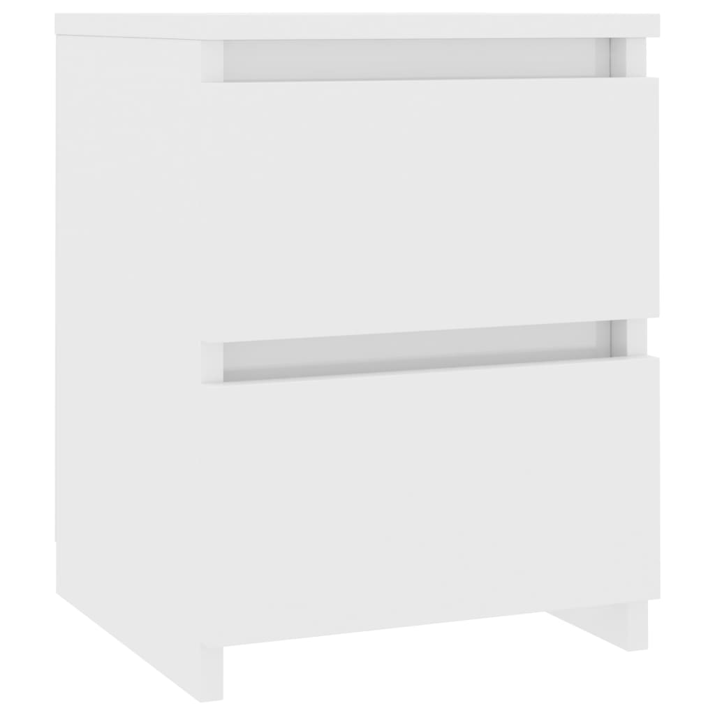 1/2er Holzwerkstoff Nachttisch Hochglanz Nachtschrank Schrank mit 2 Schubladen - Bild 38 von 61