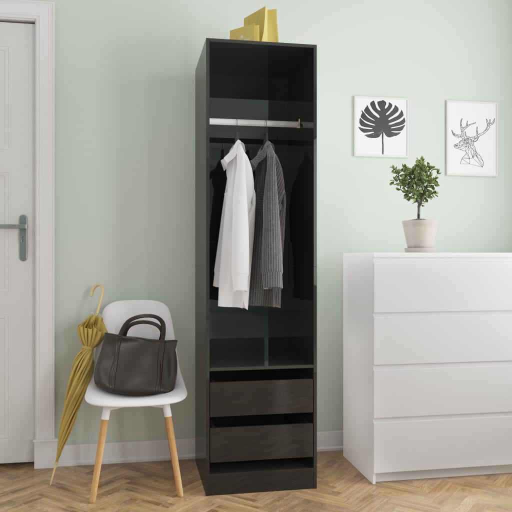 Kleiderschrank mit 2 Schubladen Offen Garderoben Schrank (30-100)x80x200cm - Bild 103 von 103
