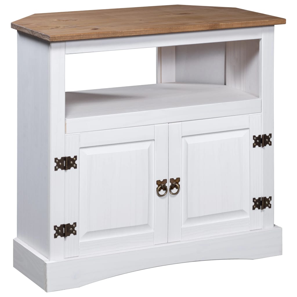 Rustic Mexican Pine Wood Corona Waxed Furniture Home White Body and Brown Top - Picture 40 of 87