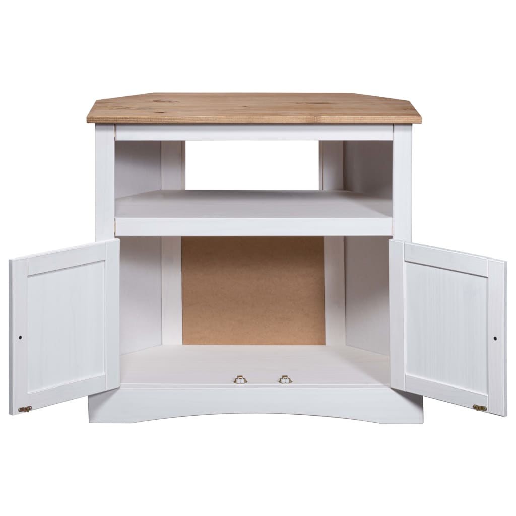 Rustic Mexican Pine Wood Corona Waxed Furniture Home White Body and Brown Top - Picture 38 of 87