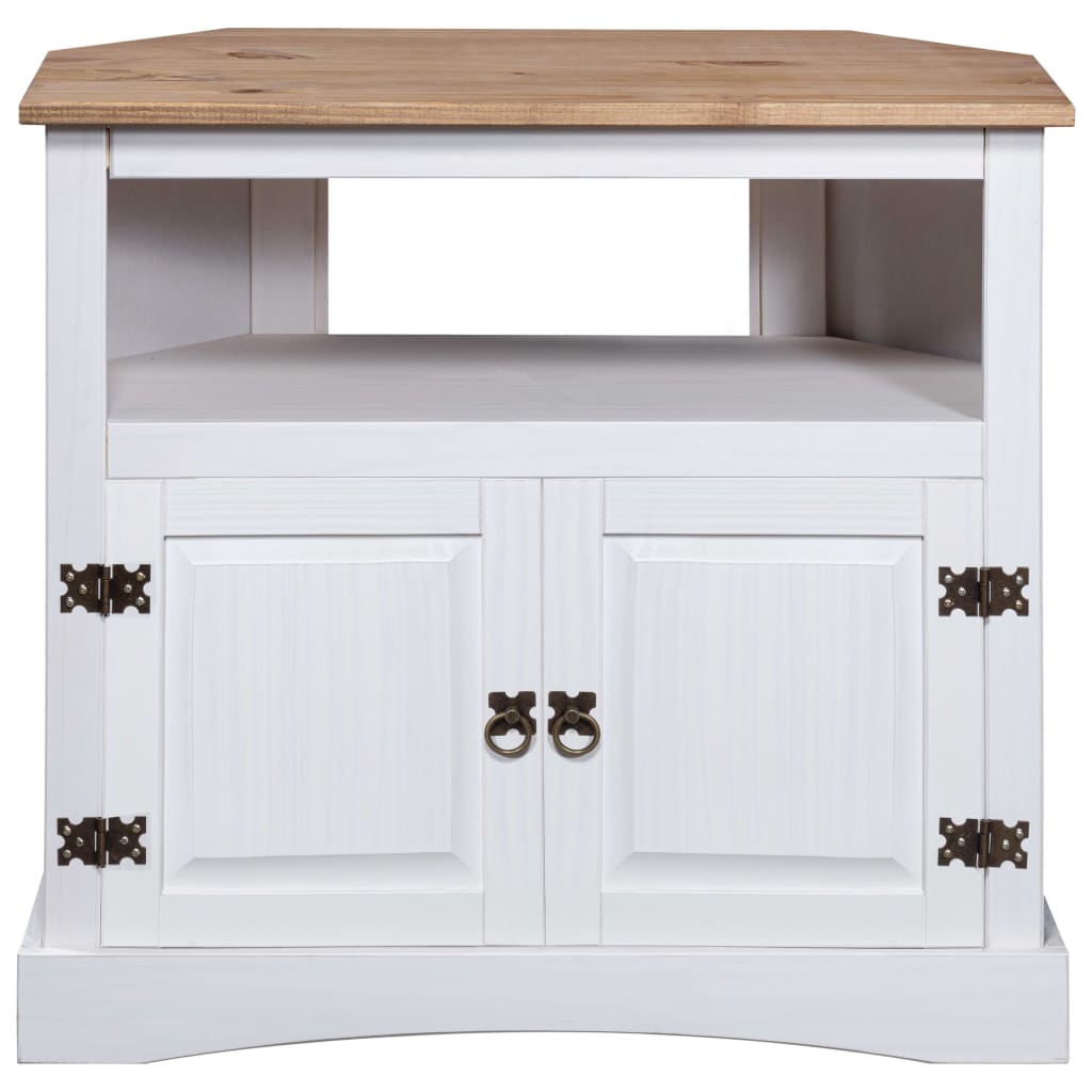 Rustic Mexican Pine Wood Corona Waxed Furniture Home White Body and Brown Top - Picture 37 of 87