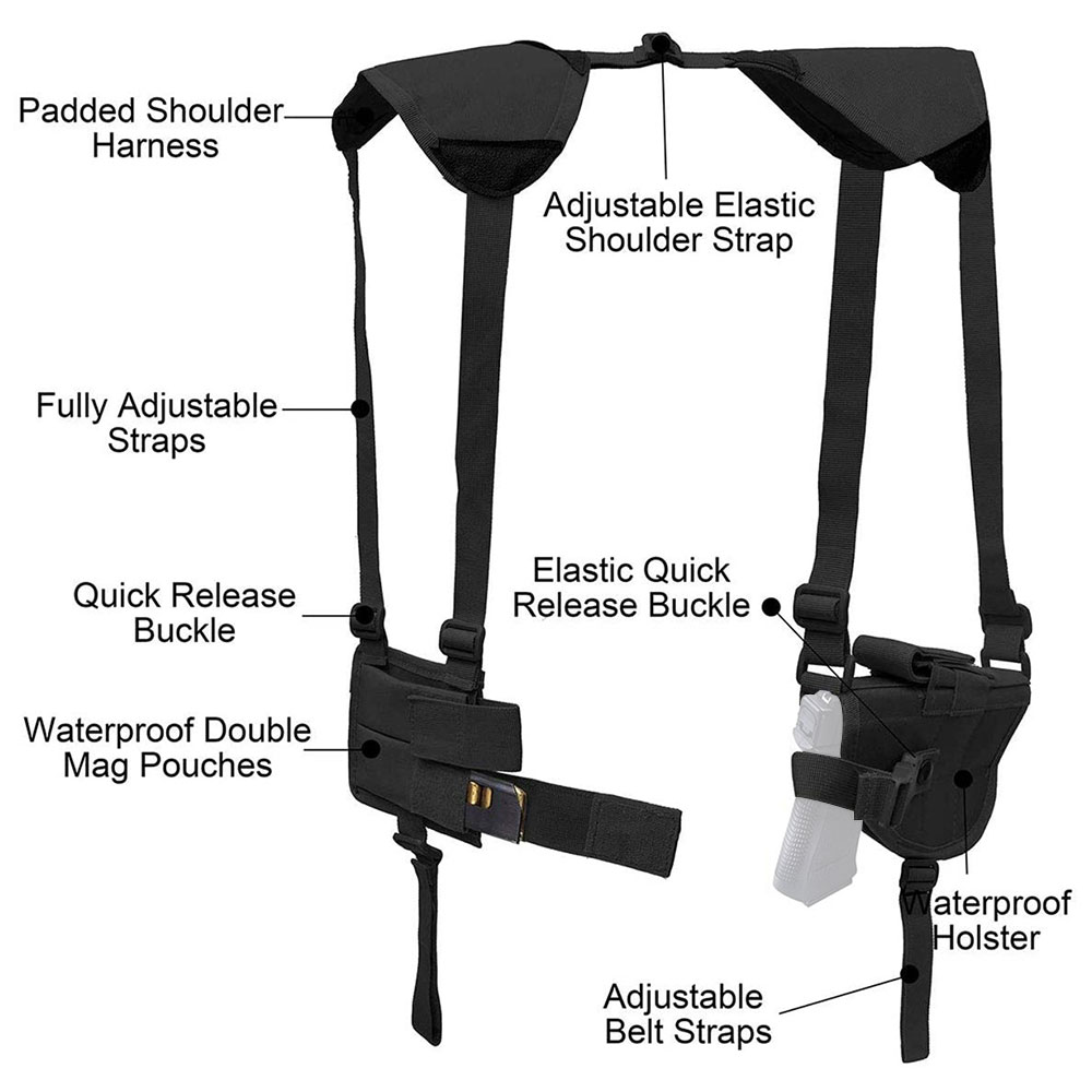 Universal Tactical Underarm Shoulder Gun Holster Pistol Handgun Concealed Carry - Picture 36 of 44