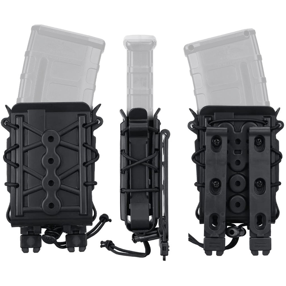 Tactical Molle Magazine Pouch for 5.56 9mm Pistol Rifle Double Triple Mag Holder