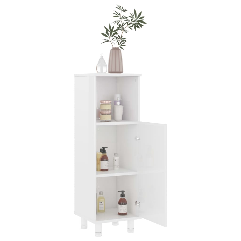 Badezimmerschrank Badschrank Schmaler Midischrank Badregal 3 Fächern 30x30x95 cm - Bild 29 von 109