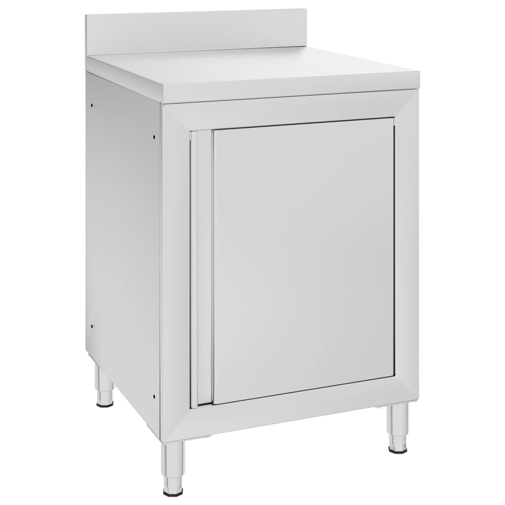 Stainless Steel Work Table Commercial Kitchen Storage Cabinet Food Prep