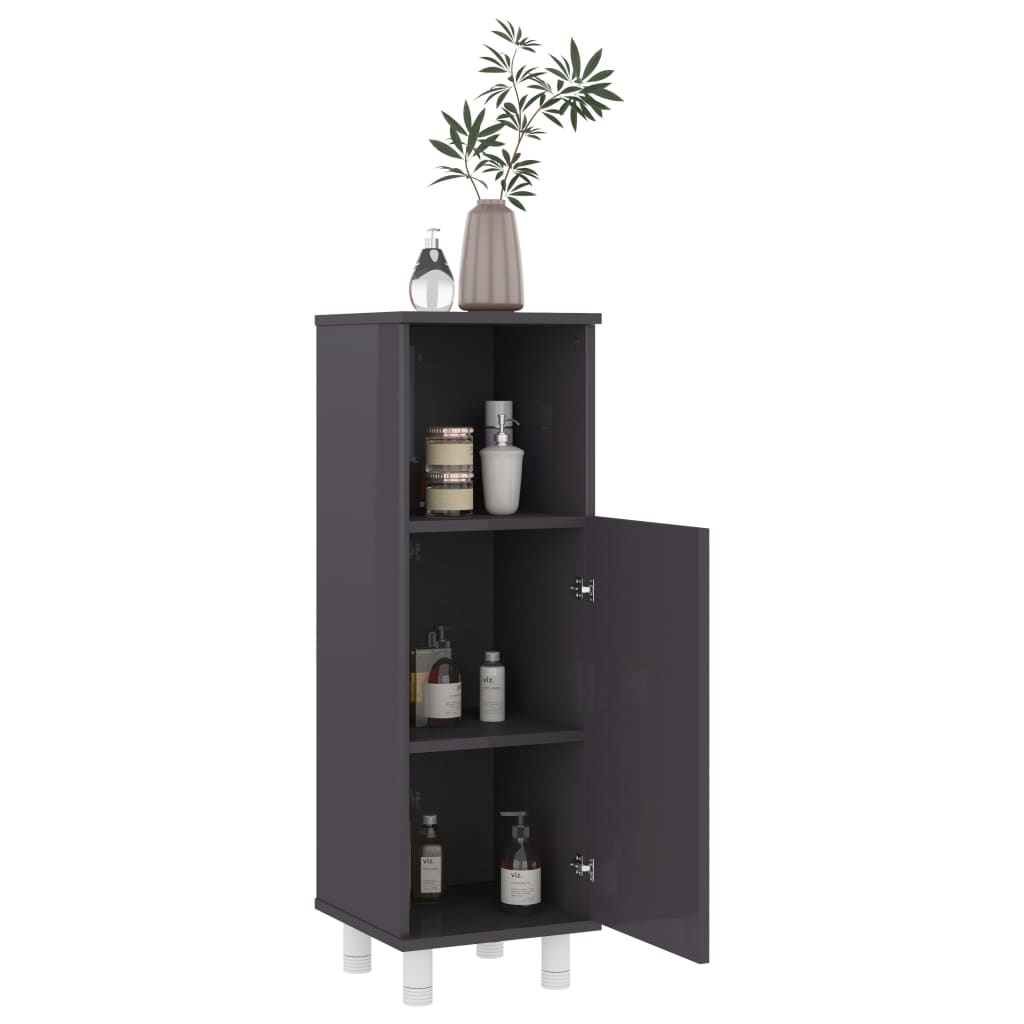 Badezimmerschrank Badschrank Schmaler Midischrank Badregal 3 Fächern 30x30x95 cm - Bild 37 von 109