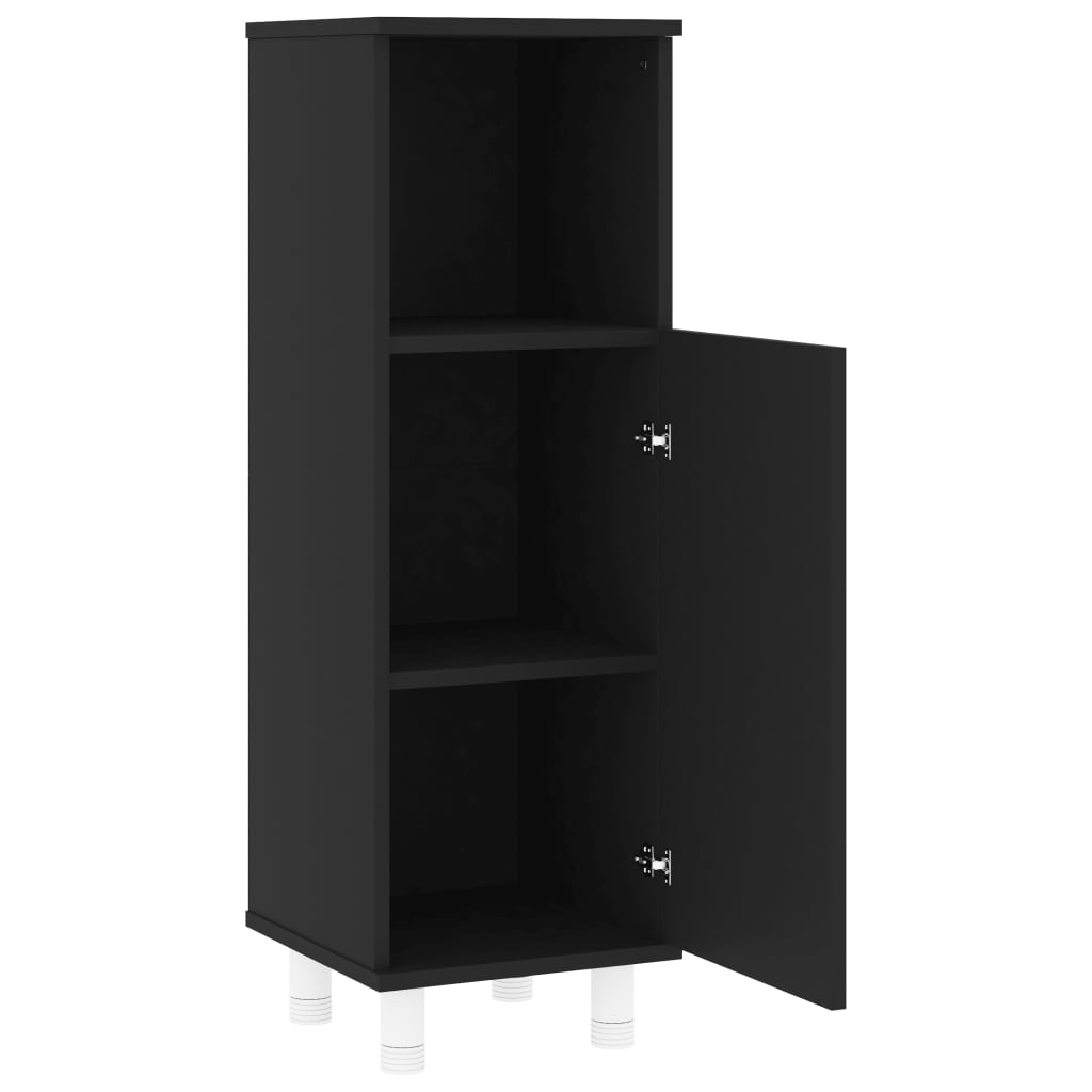 Badezimmerschrank Badschrank Schmaler Midischrank Badregal 3 Fächern 30x30x95 cm - Bild 16 von 109