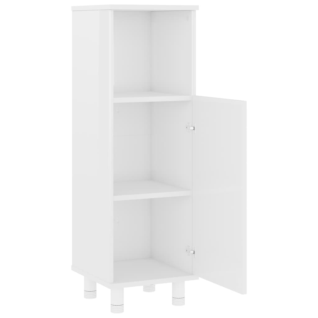 Badezimmerschrank Badschrank Schmaler Midischrank Badregal 3 Fächern 30x30x95 cm - Bild 32 von 109