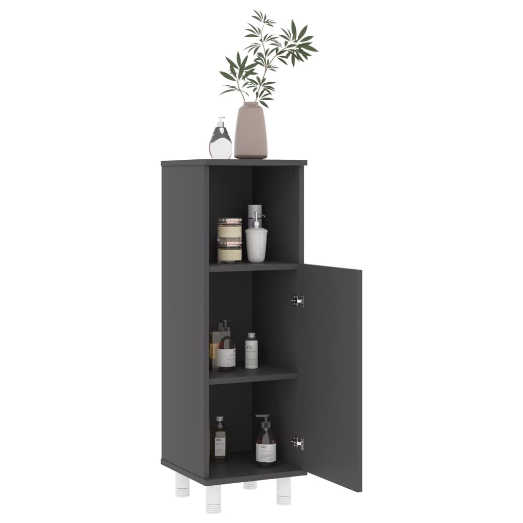 Badezimmerschrank Badschrank Schmaler Midischrank Badregal 3 Fächern 30x30x95 cm - Bild 21 von 109