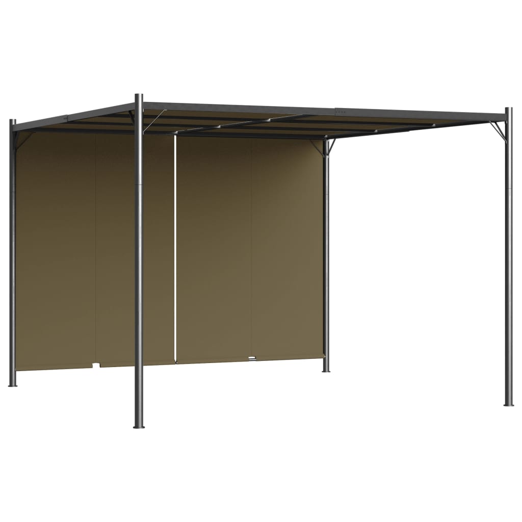 Pergola mit Verstellbarem Dach Schiebedach Stahl Garten Pavillon Sonnenschutz - Bild 16 von 27