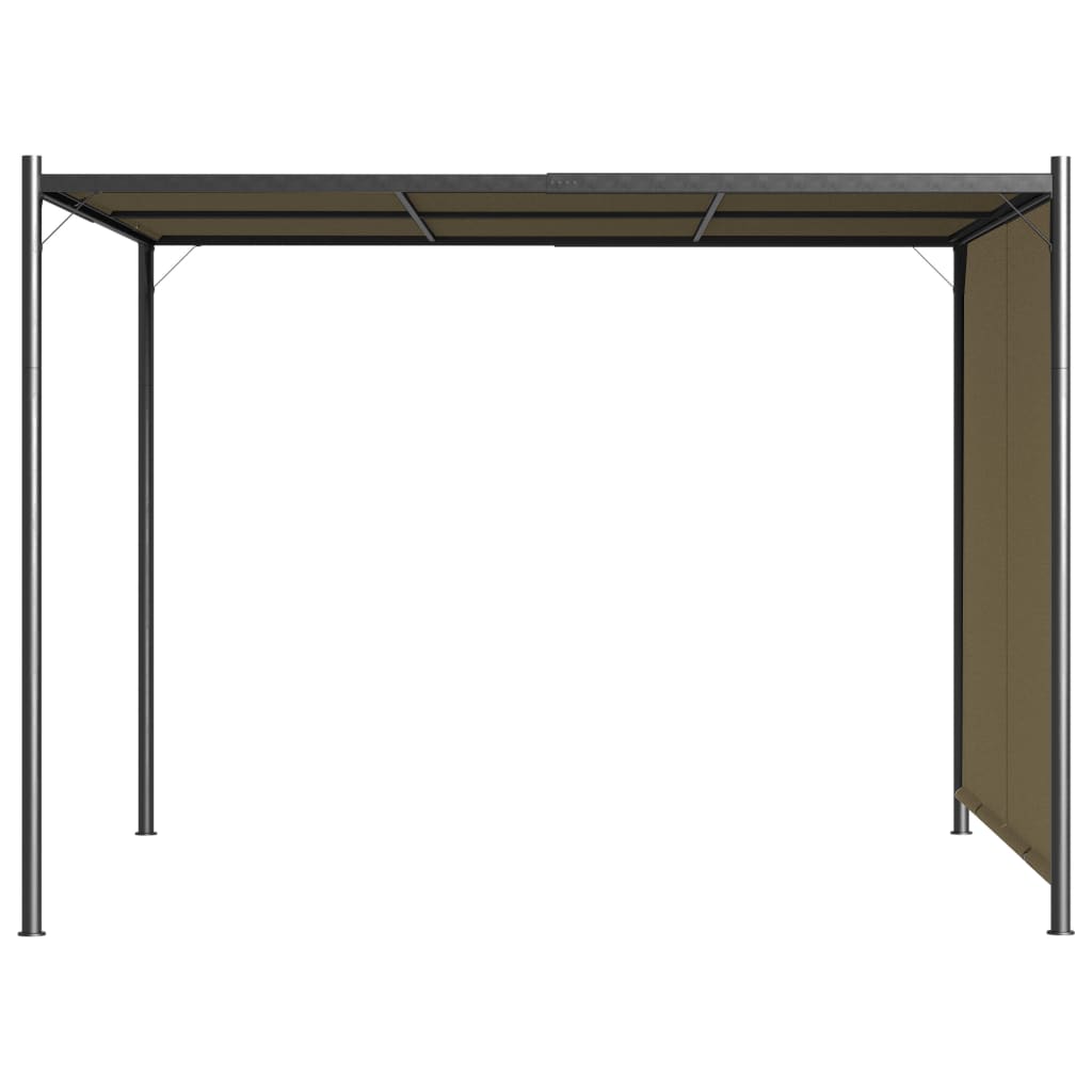 Pergola mit Verstellbarem Dach Schiebedach Stahl Garten Pavillon Sonnenschutz - Bild 20 von 27