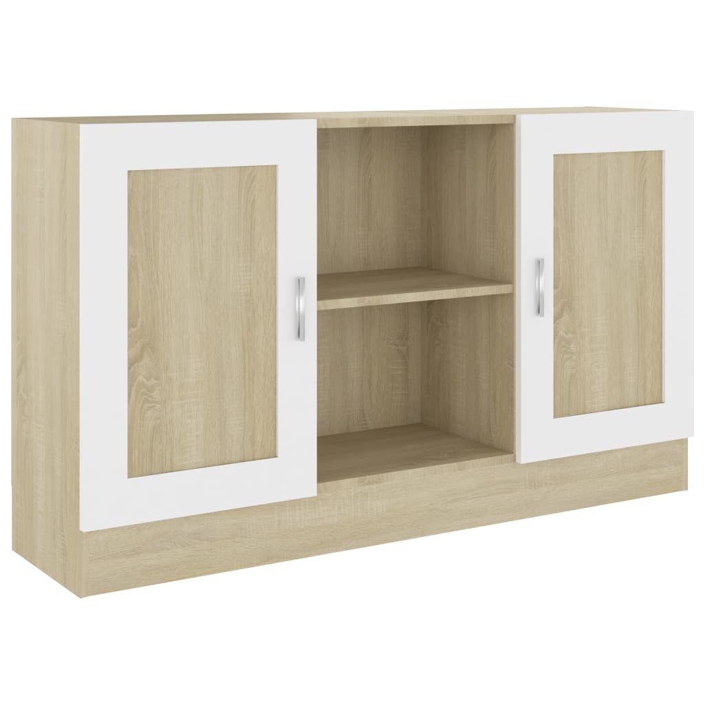 Kommode Anrichte 120 cm Sideboard 2 Türen und 2 Fächer Holzwerkstoff Bodengleich - Bild 55 von 89