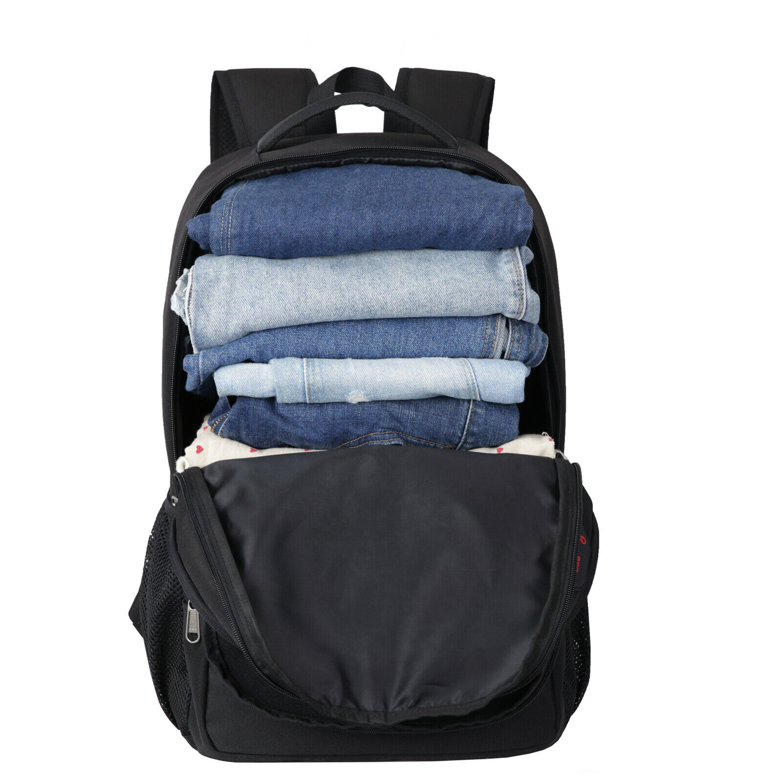 Mens Laptop Backpack Waterproof Large Rucksack Notebook Travel School Bag Black - Picture 13 of 77