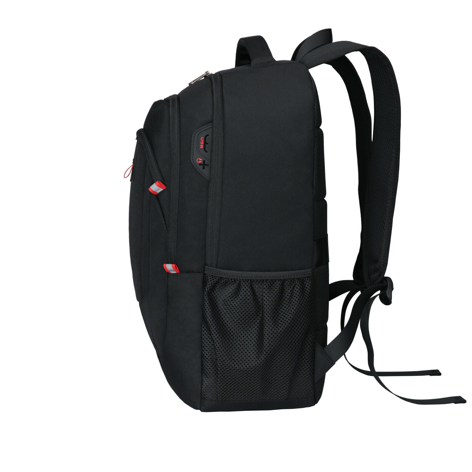 Mens Laptop Backpack Waterproof Large Rucksack Notebook Travel School Bag Black - Picture 12 of 77