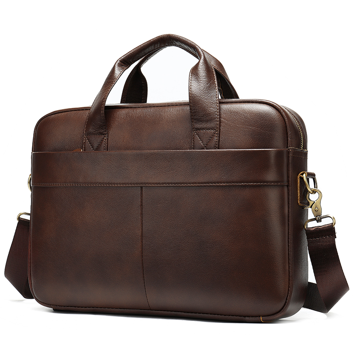 Vintage Men Briefcase Genuine Leather Shoulder Bag Laptop Bag Case Messenger Bag - Picture 40 of 47