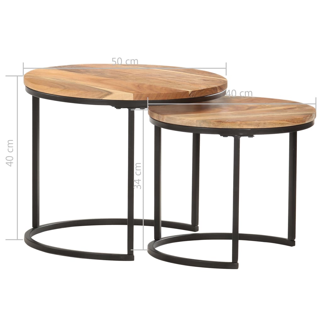 2er/3er Satztische Beistelltisch Couchtisch Sofatisch Rund Wohnzimmertisch Tisch - Bild 10 von 31